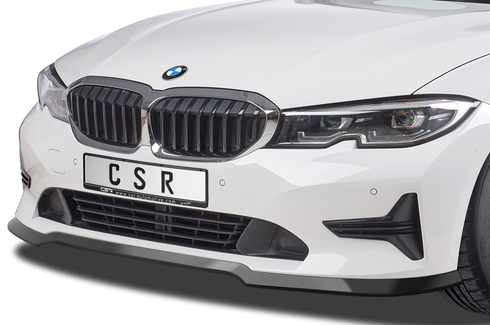Lame de parechoc avant pour BMW Série 3 G20 / G21 berline / break (finition de base et Advantage) (depuis 03/2019) - Fabriqué en ABS (6 finitions au choix)