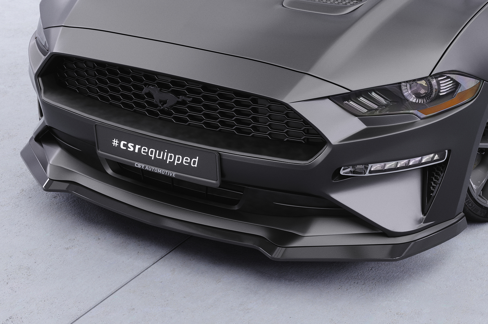 Lame de parechoc avant pour Ford Mustang VI facelift (depuis 08/2017) - Fabriqué en ABS (6 finitions au choix)
