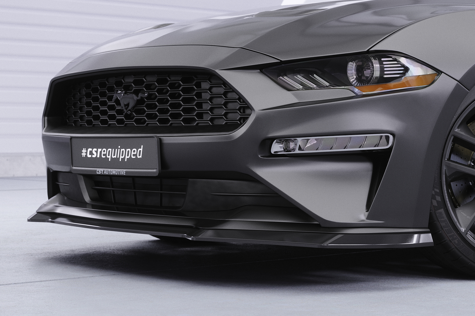 Lame de parechoc avant pour Ford Mustang VI facelift (depuis 08/2017) - Fabriqué en ABS (6 finitions au choix)