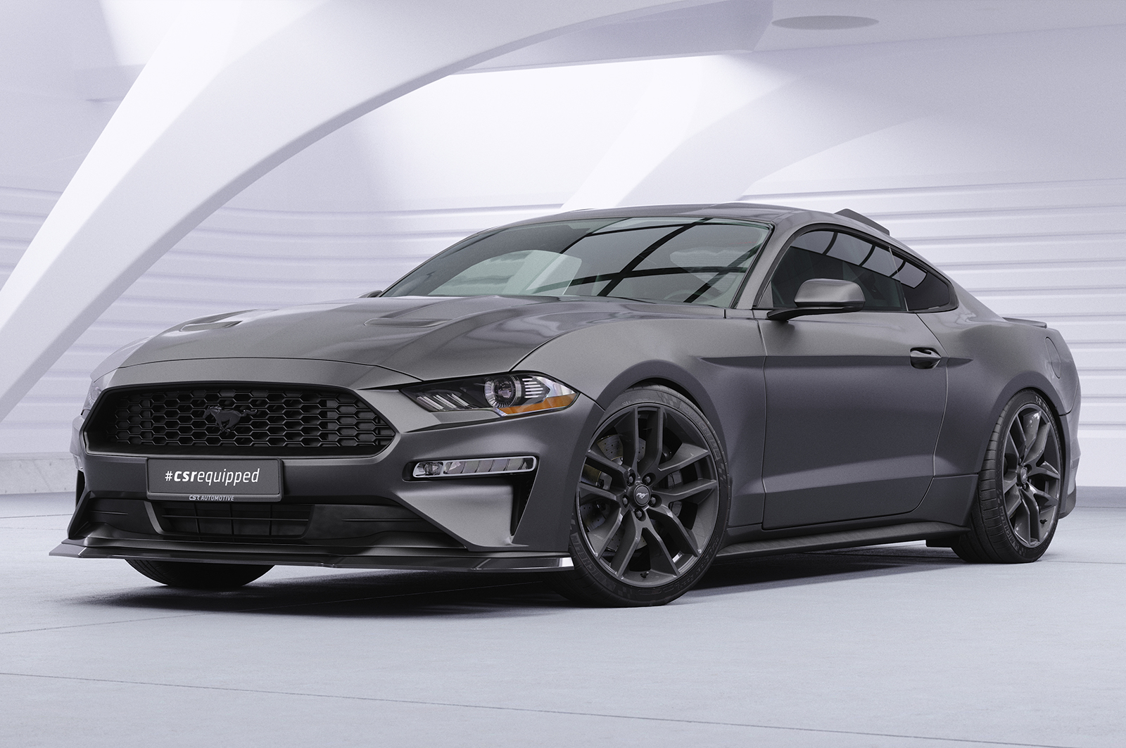 Lame de parechoc avant pour Ford Mustang VI facelift (depuis 08/2017) - Fabriqué en ABS (6 finitions au choix)