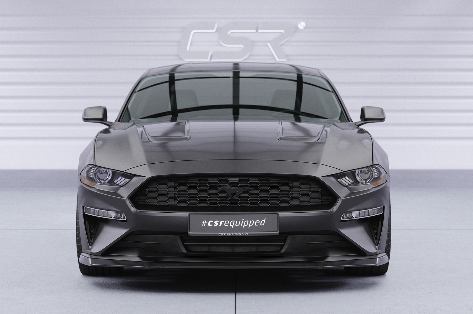 Lame de parechoc avant pour Ford Mustang VI facelift (depuis 08/2017) - Fabriqué en ABS (6 finitions au choix)