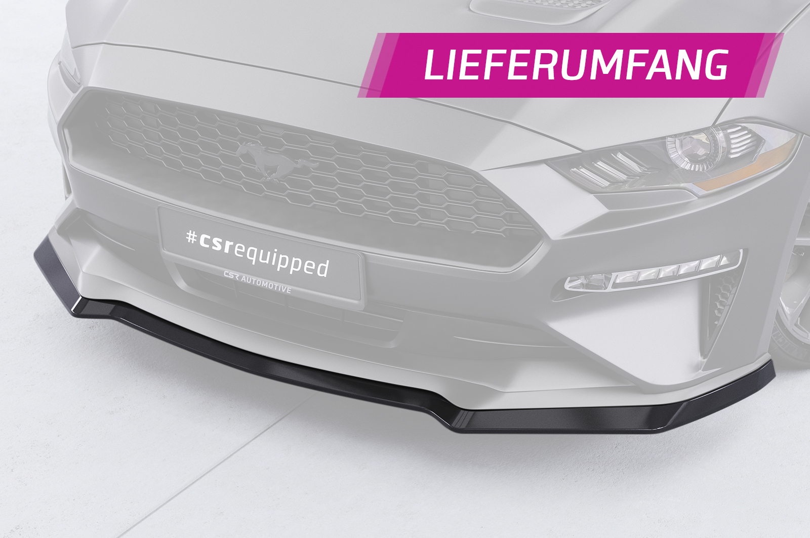 Lame de parechoc avant pour Ford Mustang VI facelift (depuis 08/2017) - Fabriqué en ABS (6 finitions au choix)