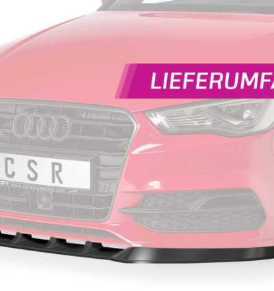 Lame de parechoc avant pour Audi A3 8V / S3 8V cabriolet / berline S-Line préfacelift (2013-2016) - Fabriqué en ABS (6 finitions au choix)