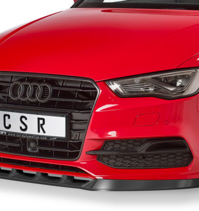 Lame de parechoc avant pour Audi A3 8V / S3 8V cabriolet / berline S-Line préfacelift (2013-2016) - Fabriqué en ABS (6 finitions au choix)