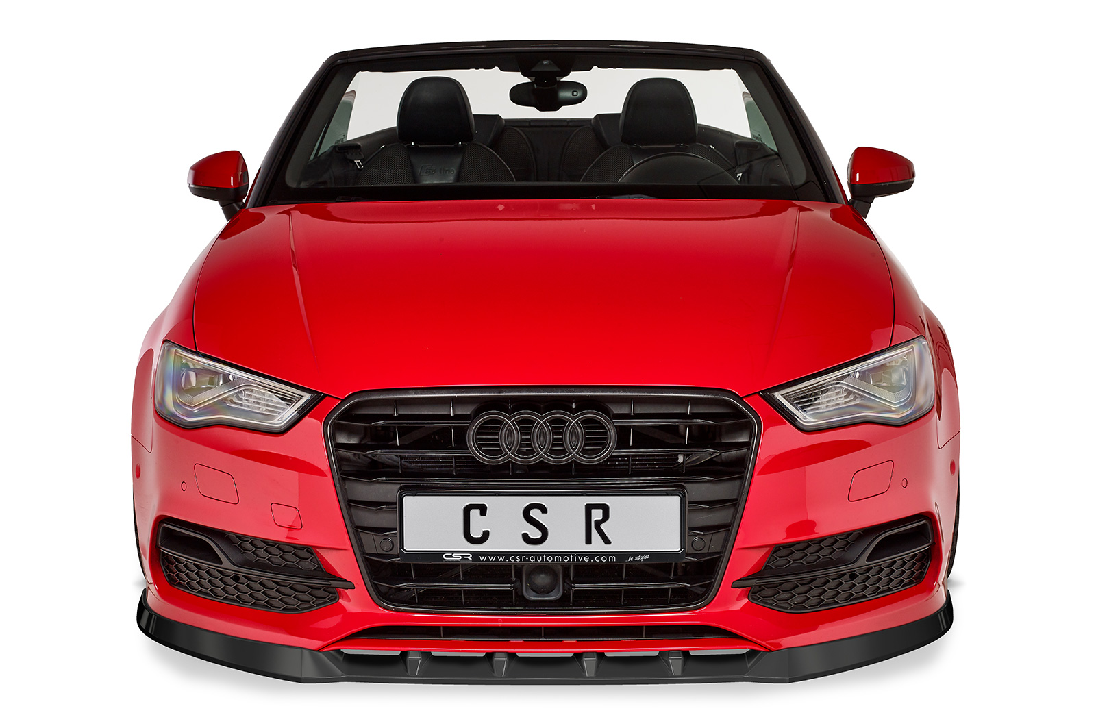 Lame de parechoc avant pour Audi A3 8V / S3 8V cabriolet / berline S-Line préfacelift (2013-2016) - Fabriqué en ABS (6 finitions au choix)