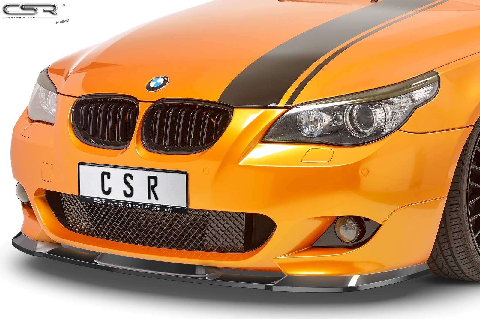 Lame de parechoc avant pour BMW Série 5 E60 / E61 avec Pack M (06/2003-05/2010) - Fabriqué en ABS (6 finitions au choix)