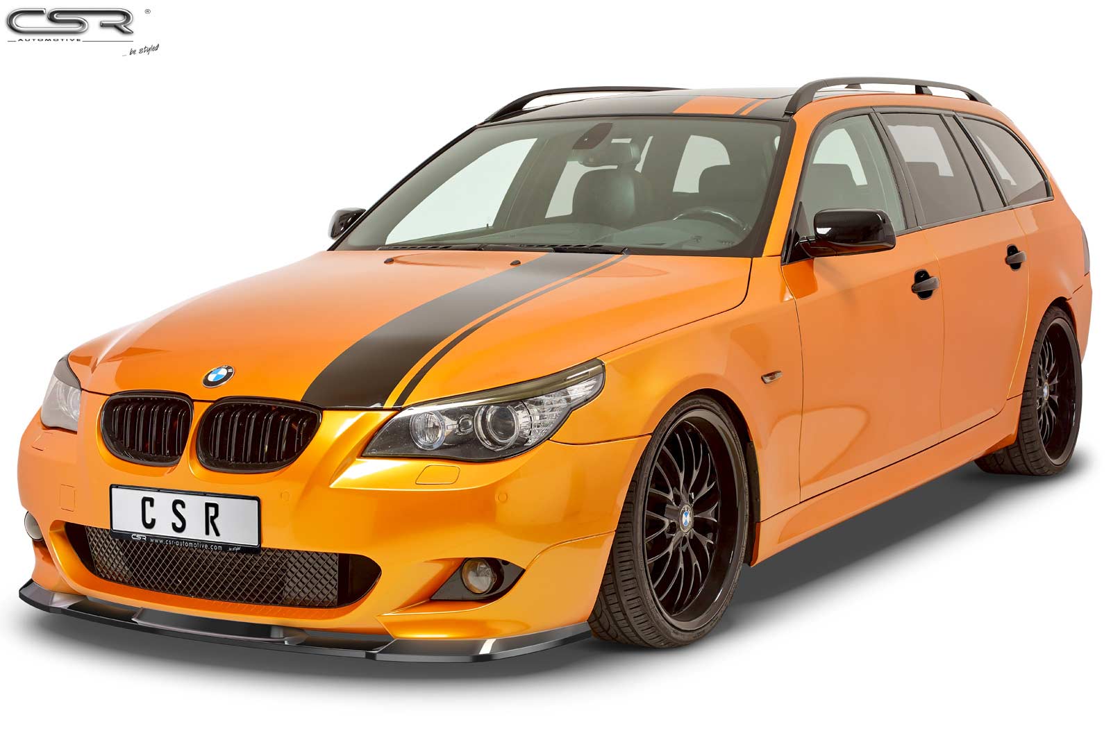 Lame de parechoc avant pour BMW Série 5 E60 / E61 avec Pack M (06/2003-05/2010) - Fabriqué en ABS (6 finitions au choix)