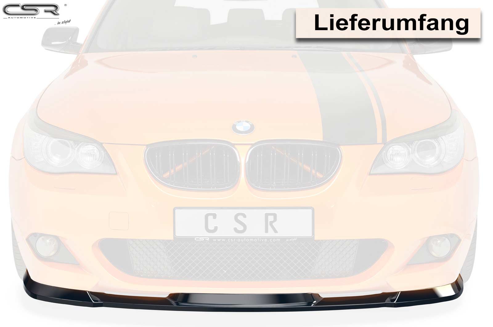 Lame de parechoc avant pour BMW Série 5 E60 / E61 avec Pack M (06/2003-05/2010) - Fabriqué en ABS (6 finitions au choix)