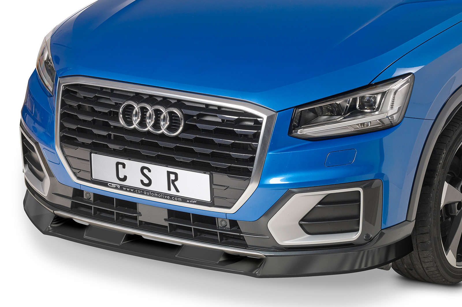 Lame de parechoc avant pour Audi Q2 S-Line / préfacelift (2016-2020) - Fabriqué en ABS (6 finitions au choix)