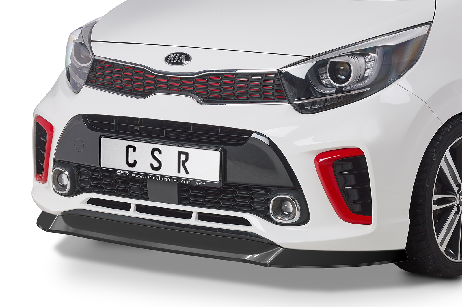 Lame de parechoc avant pour Kia Picanto (JA) GT-Line (depuis 2017) - Fabriqué en ABS (6 finitions au choix)