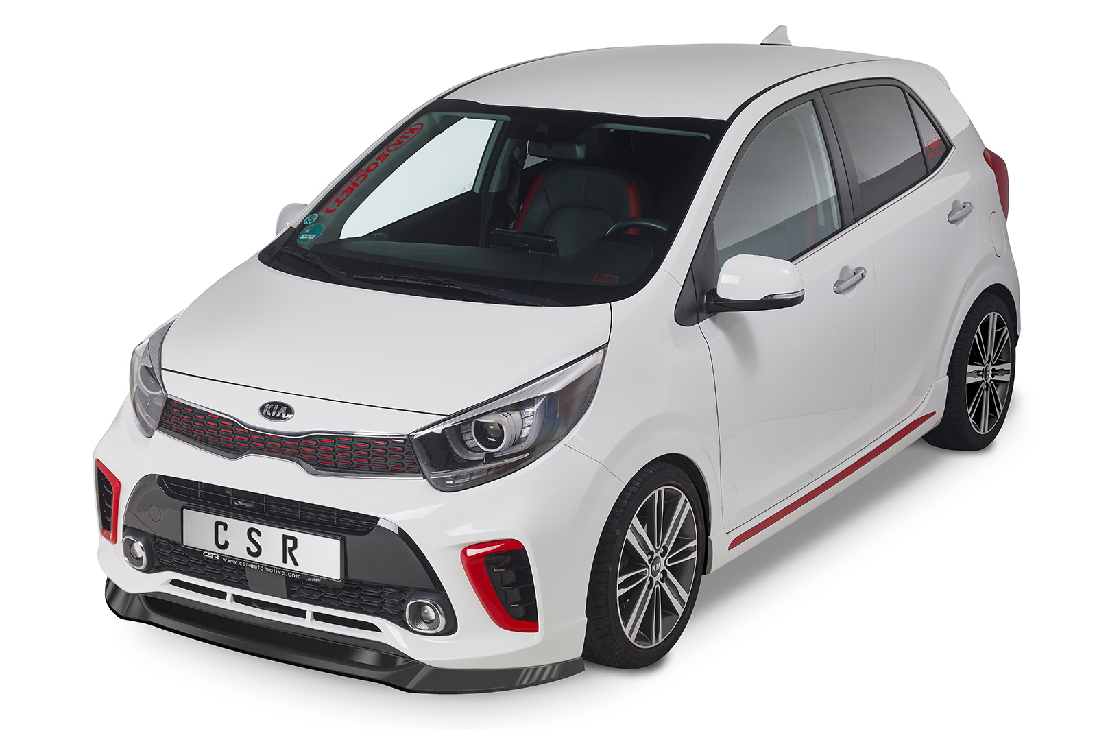 Lame de parechoc avant pour Kia Picanto (JA) GT-Line (depuis 2017) - Fabriqué en ABS (6 finitions au choix)