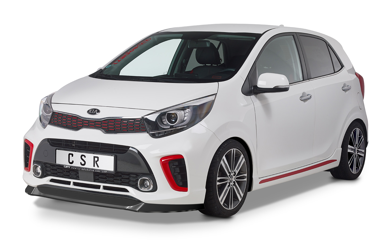 Lame de parechoc avant pour Kia Picanto (JA) GT-Line (depuis 2017) - Fabriqué en ABS (6 finitions au choix)
