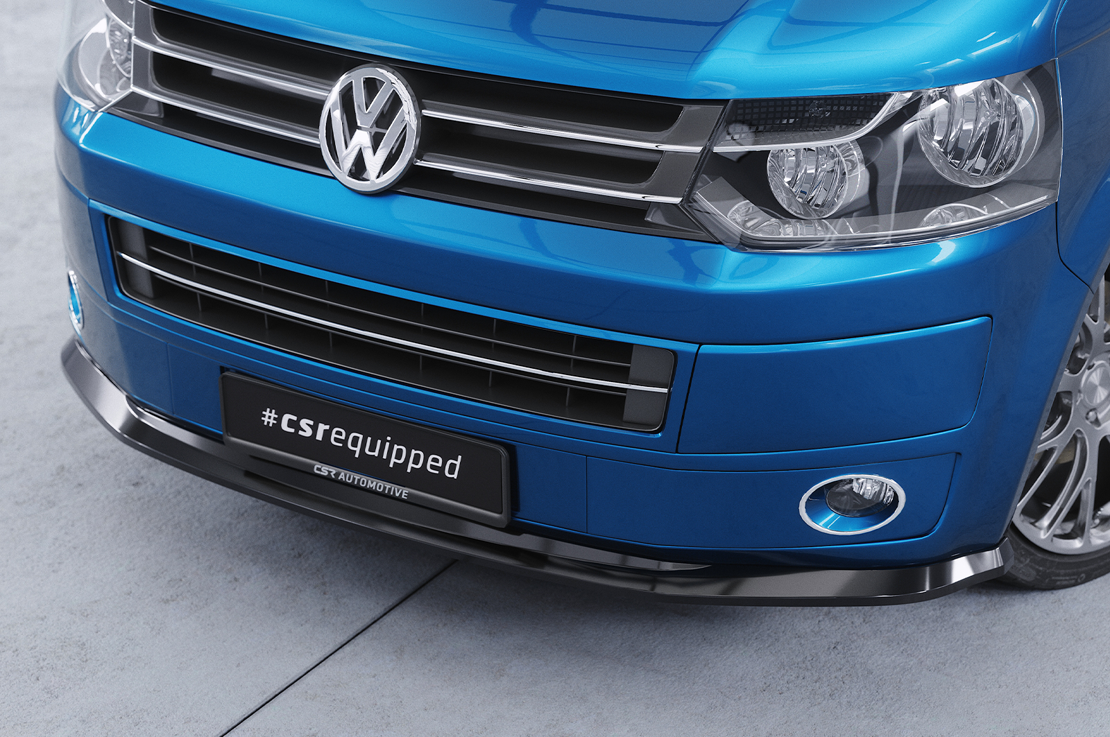 Lame de parechoc avant pour VW T5 1. facelift (09/2009-07/2015) - Fabriqué en ABS (6 finitions au choix)