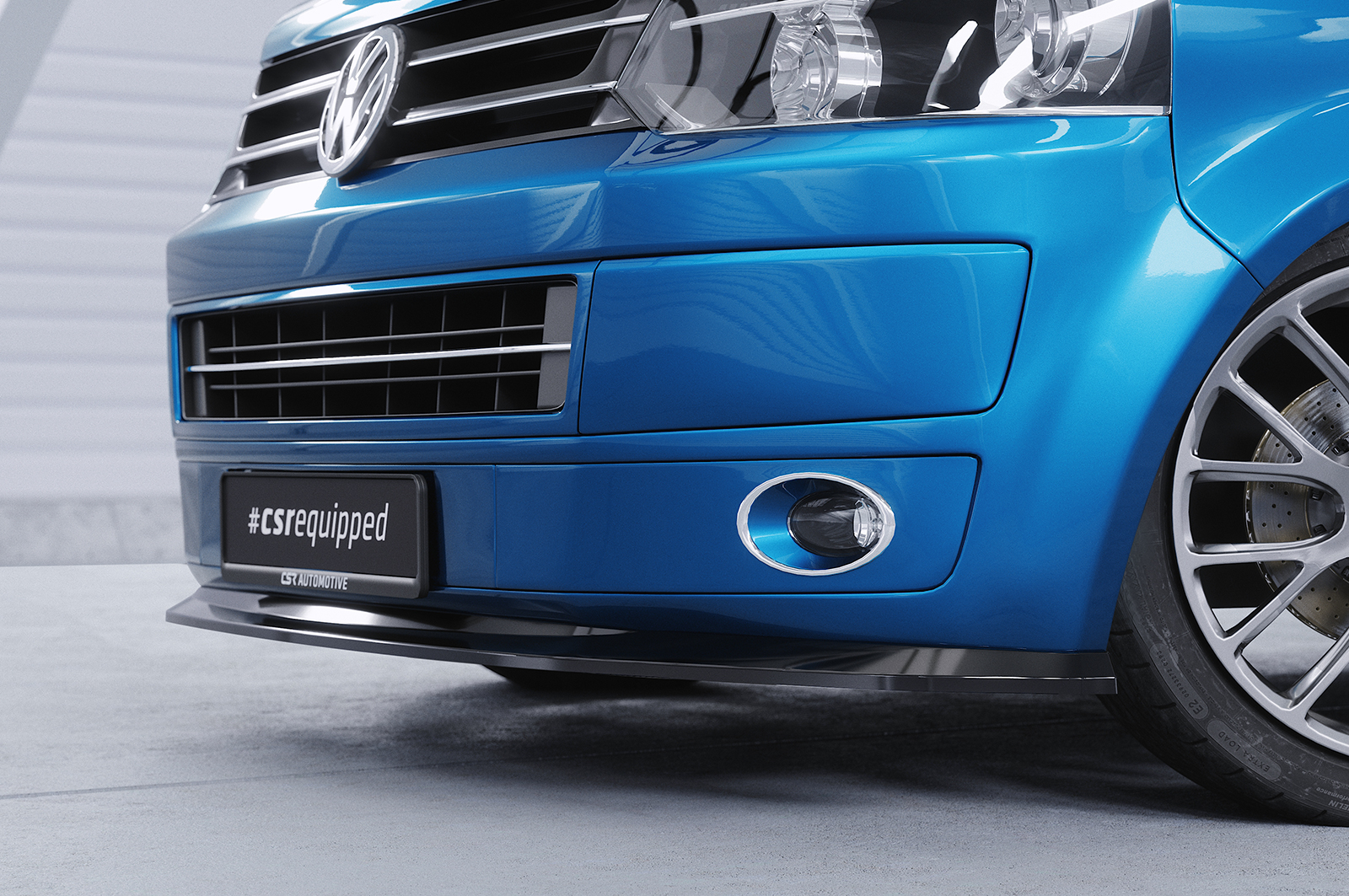Lame de parechoc avant pour VW T5 1. facelift (09/2009-07/2015) - Fabriqué en ABS (6 finitions au choix)