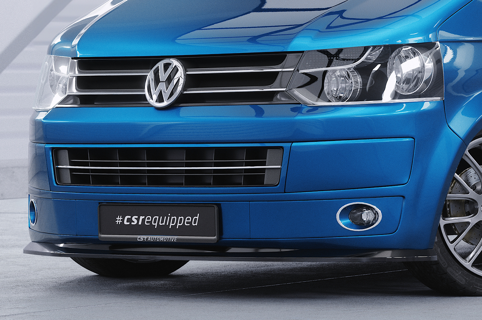 Lame de parechoc avant pour VW T5 1. facelift (09/2009-07/2015) - Fabriqué en ABS (6 finitions au choix)