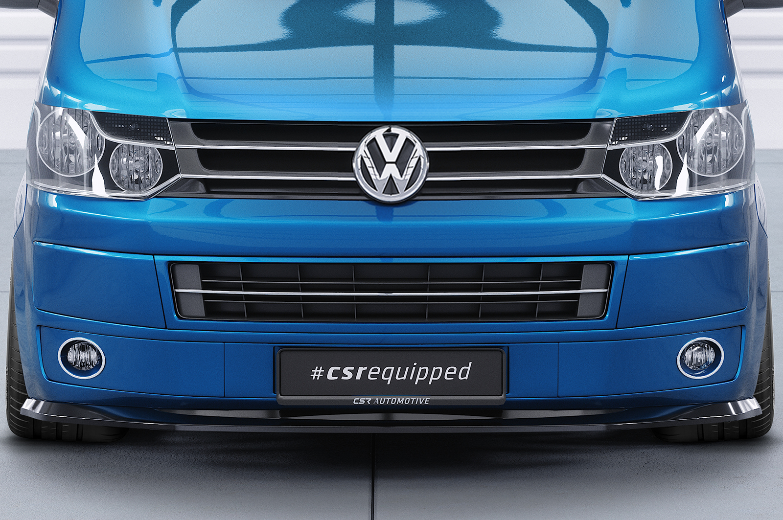 Lame de parechoc avant pour VW T5 1. facelift (09/2009-07/2015) - Fabriqué en ABS (6 finitions au choix)