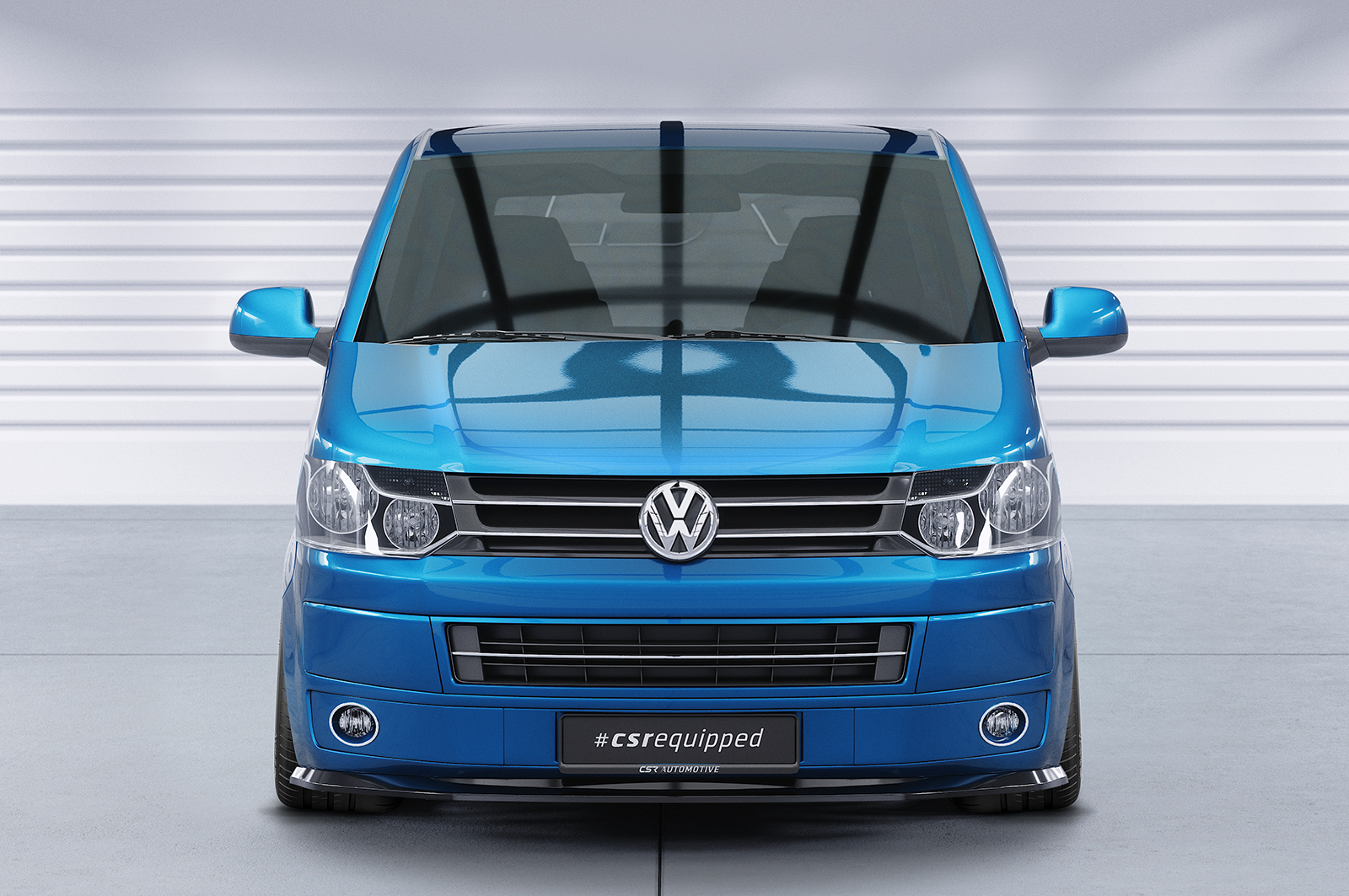 Lame de parechoc avant pour VW T5 1. facelift (09/2009-07/2015) - Fabriqué en ABS (6 finitions au choix)