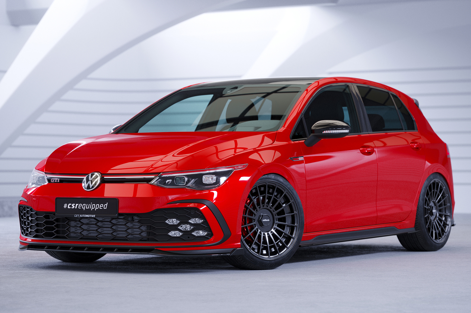 Lame de parechoc avant pour VW Golf 8 (Typ CD) GTI / GTD / GTE et R-Line (depuis 12/2019) - Fabriqué en ABS (6 finitions au choix)