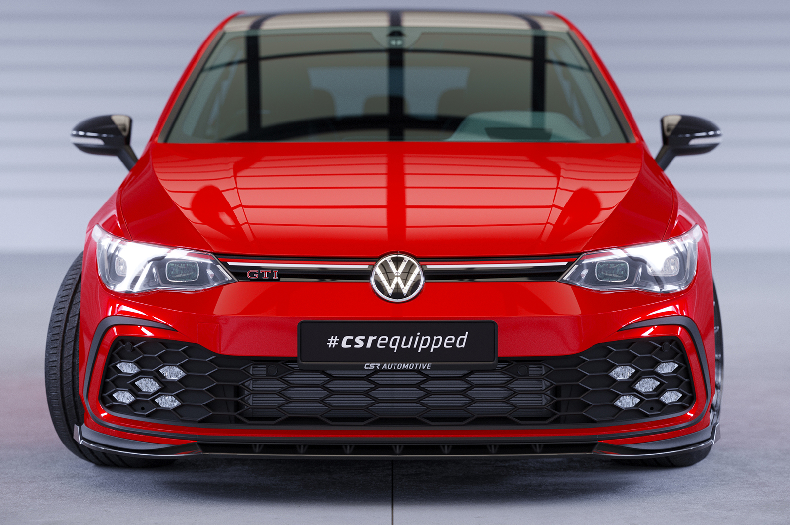 Lame de parechoc avant pour VW Golf 8 (Typ CD) GTI / GTD / GTE et R-Line (depuis 12/2019) - Fabriqué en ABS (6 finitions au choix)