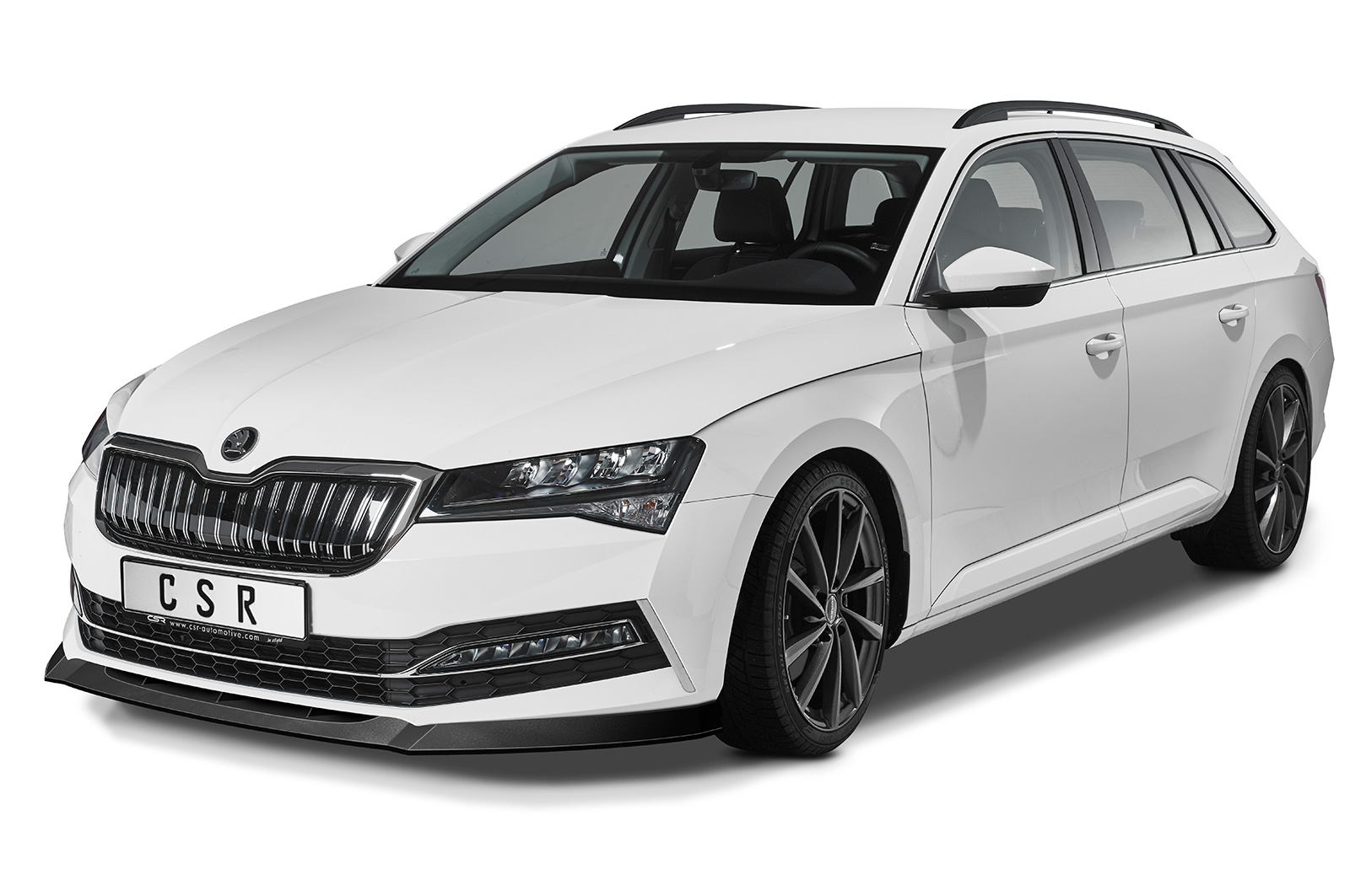 Lame de parechoc avant pour Skoda Superb III (Typ 3V) facelift (depuis 2019) - Fabriqué en ABS (6 finitions au choix)