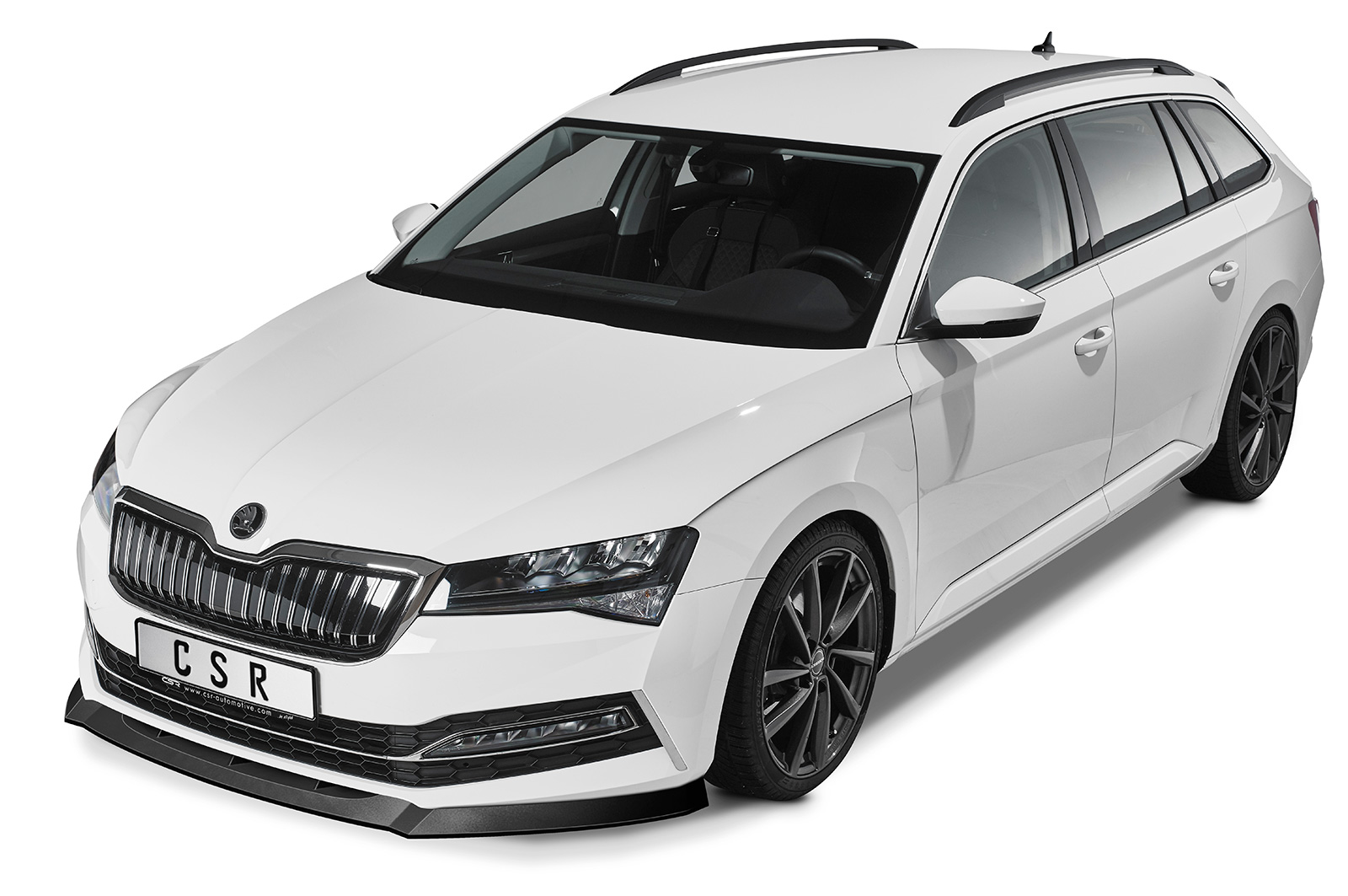 Lame de parechoc avant pour Skoda Superb III (Typ 3V) facelift (depuis 2019) - Fabriqué en ABS (6 finitions au choix)
