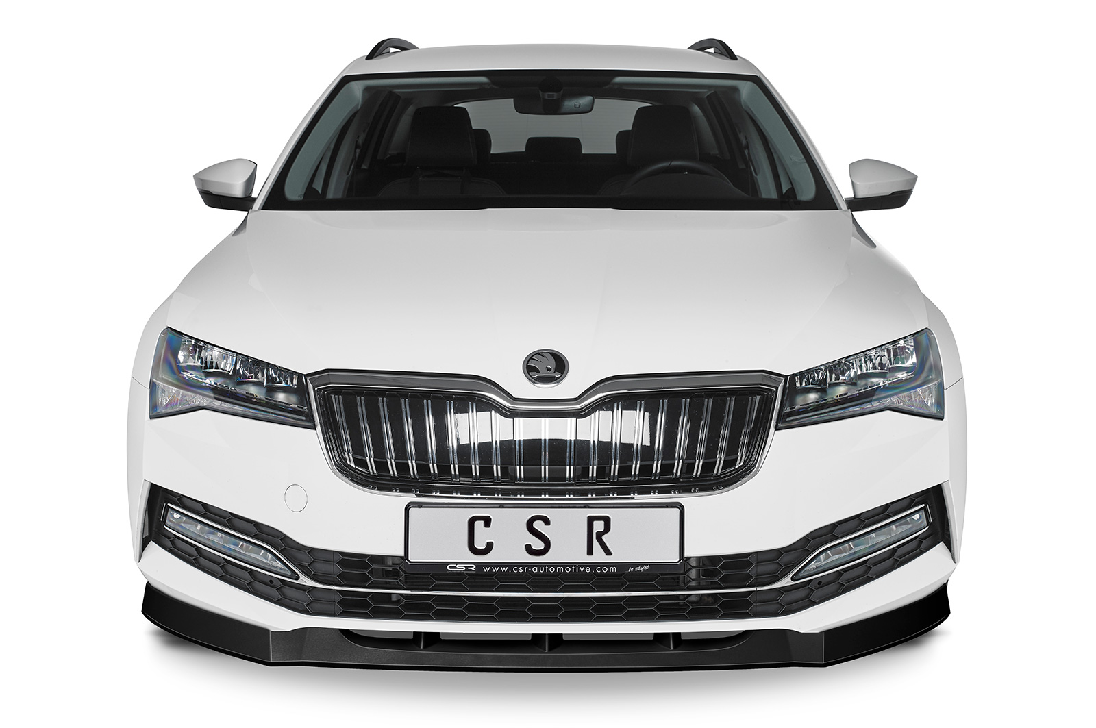 Lame de parechoc avant pour Skoda Superb III (Typ 3V) facelift (depuis 2019) - Fabriqué en ABS (6 finitions au choix)