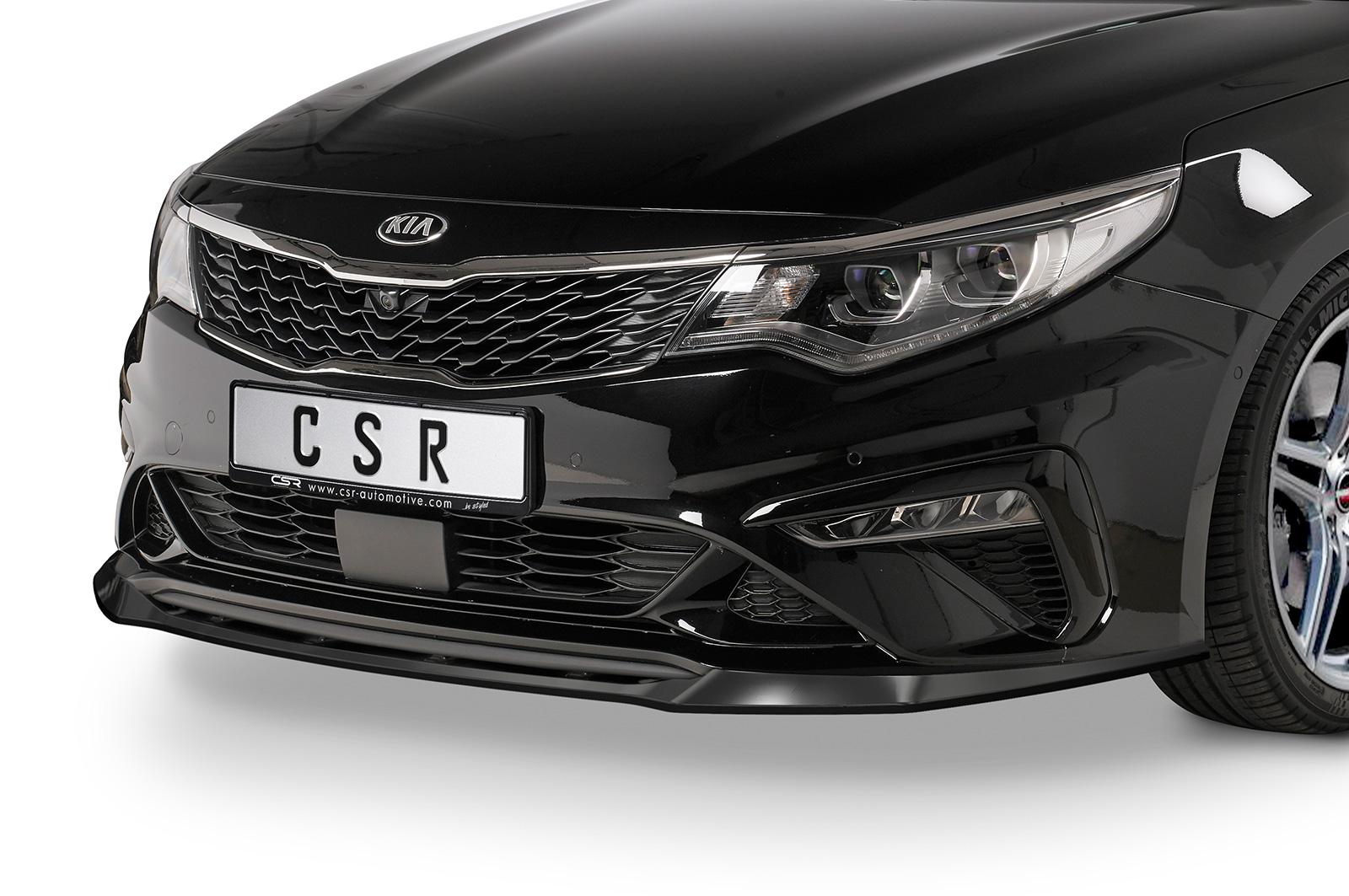 Lame de parechoc avant pour Kia Optima (JF) GT / GT-Line (facelift) (depuis 08/2018) - Fabriqué en ABS (6 finitions au choix)