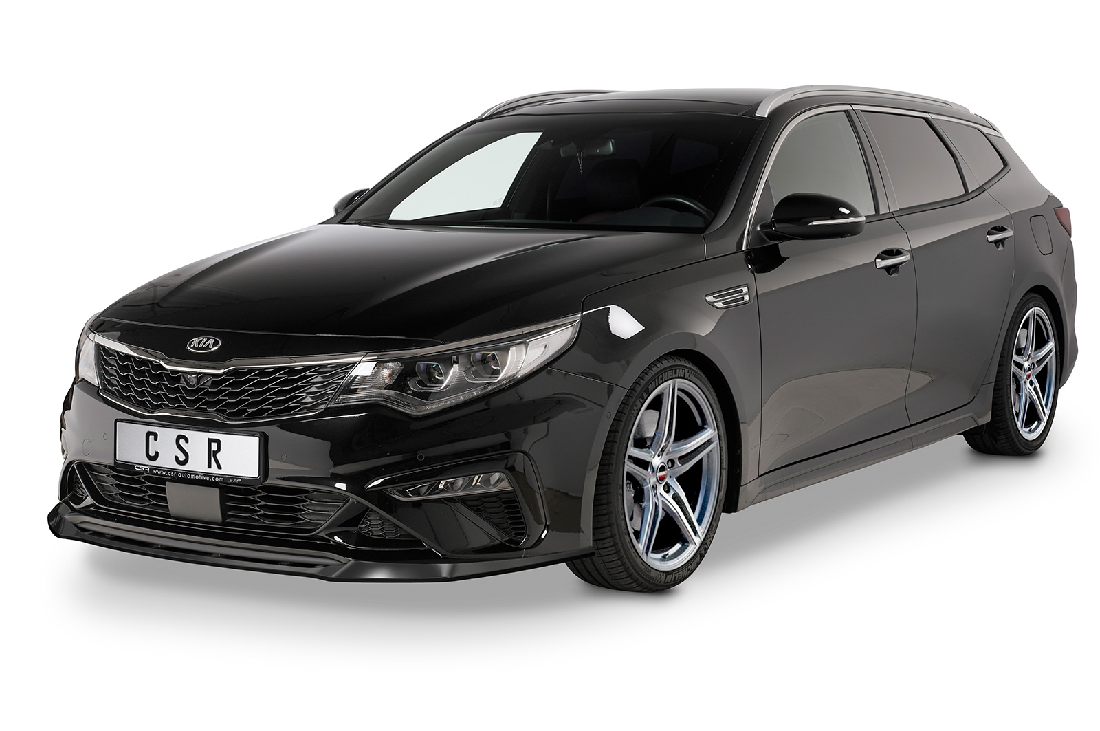 Lame de parechoc avant pour Kia Optima (JF) GT / GT-Line (facelift) (depuis 08/2018) - Fabriqué en ABS (6 finitions au choix)