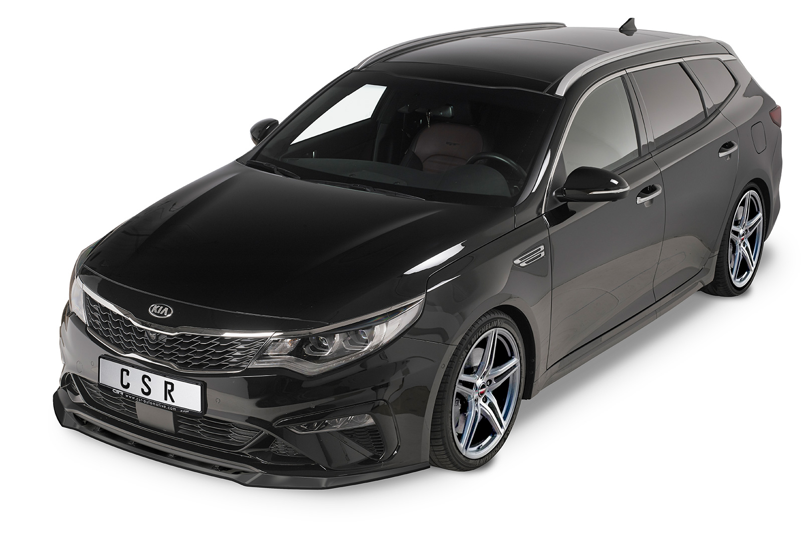 Lame de parechoc avant pour Kia Optima (JF) GT / GT-Line (facelift) (depuis 08/2018) - Fabriqué en ABS (6 finitions au choix)
