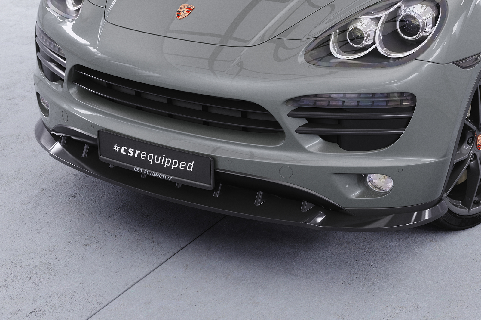 Lame de parechoc avant pour Porsche Cayenne Typ 92A toutes carrosseries (2010-09/2014) - Fabriqué en ABS (6 finitions au choix)