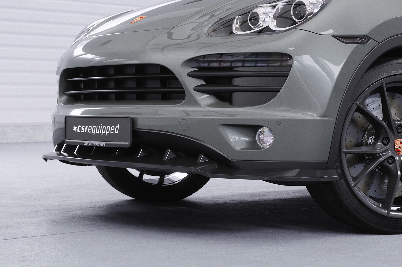 Lame de parechoc avant pour Porsche Cayenne Typ 92A toutes carrosseries (2010-09/2014) - Fabriqué en ABS (6 finitions au choix)
