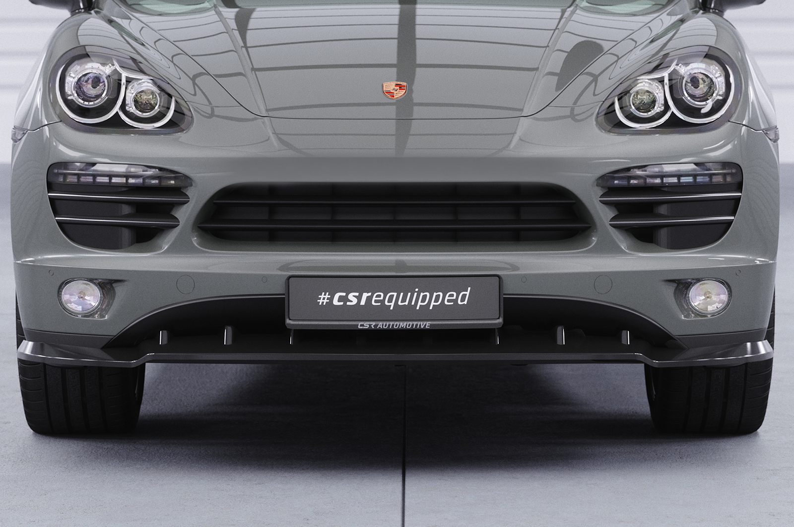 Lame de parechoc avant pour Porsche Cayenne Typ 92A toutes carrosseries (2010-09/2014) - Fabriqué en ABS (6 finitions au choix)