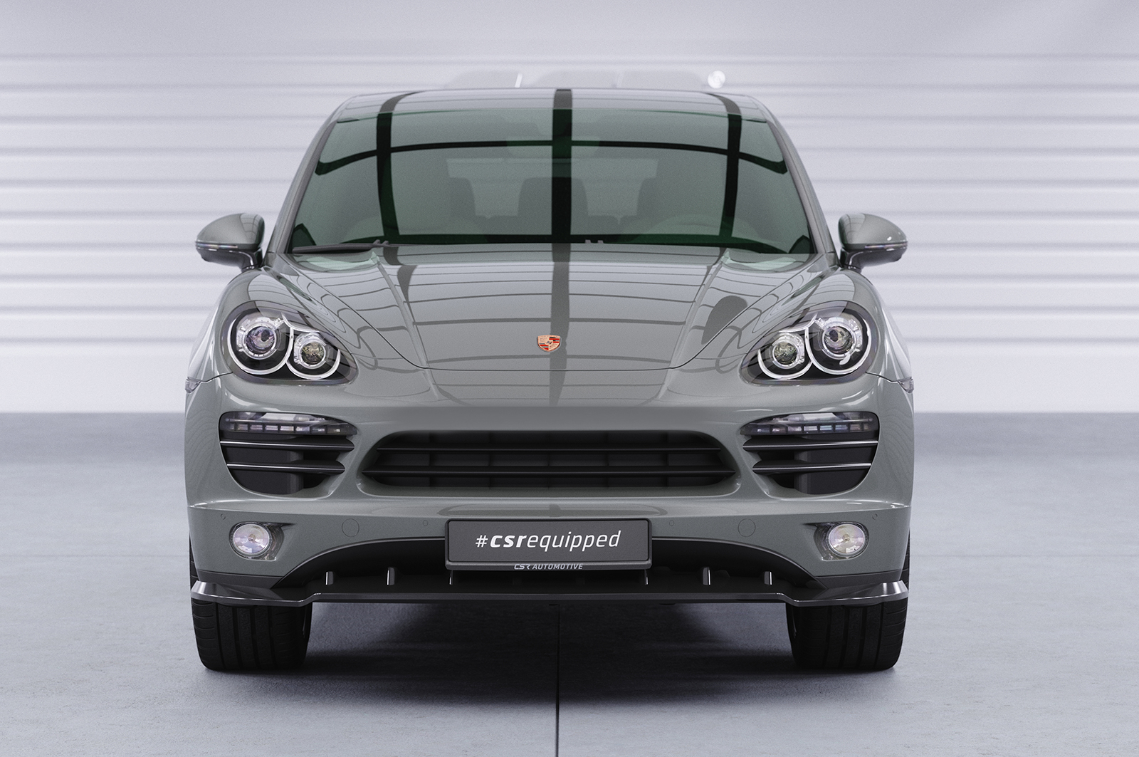 Lame de parechoc avant pour Porsche Cayenne Typ 92A toutes carrosseries (2010-09/2014) - Fabriqué en ABS (6 finitions au choix)