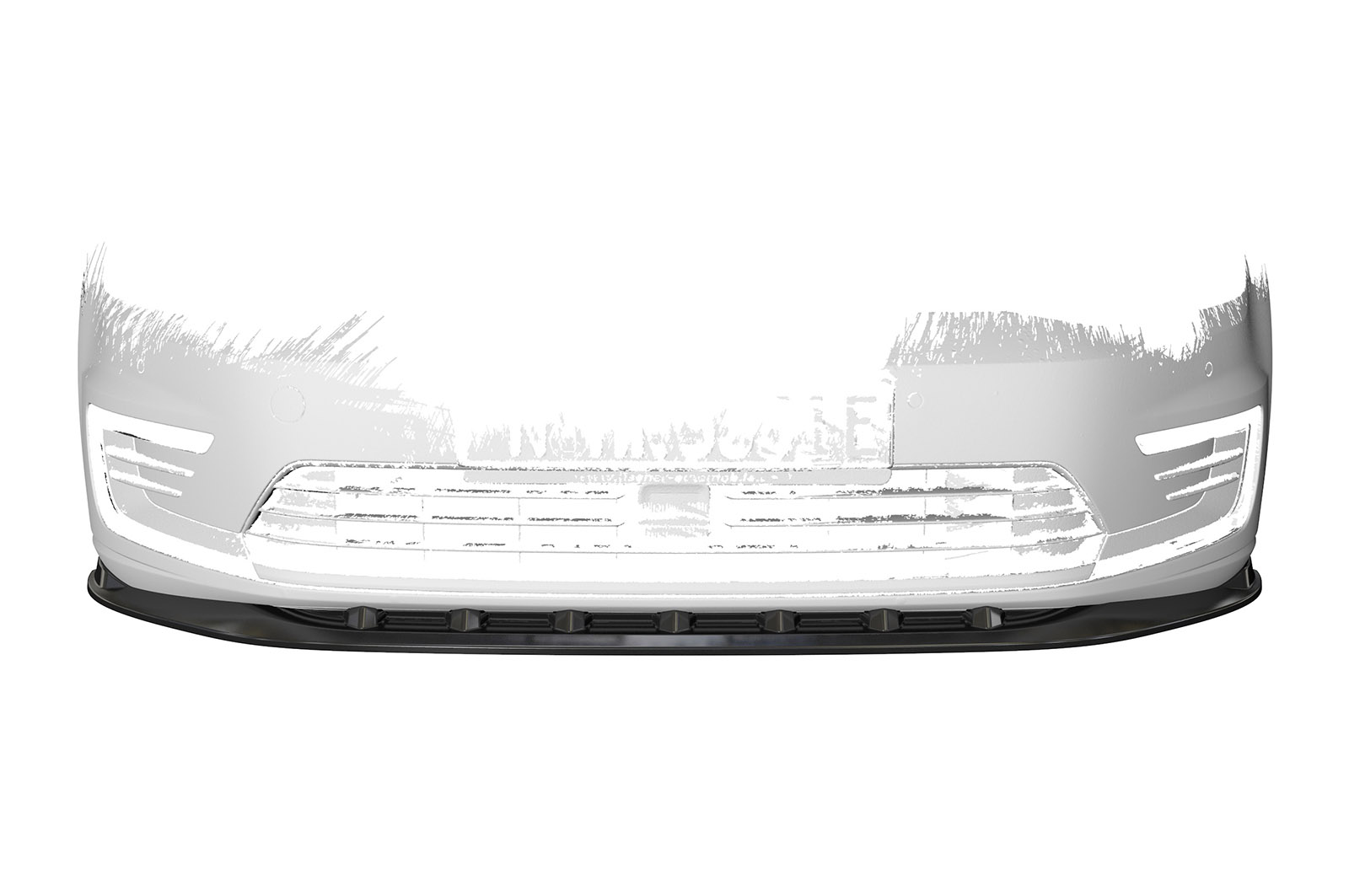 Lame de parechoc avant pour VW e-Golf toutes carrosseries (02/2014-12/2020) - Fabriqué en ABS (6 finitions au choix)