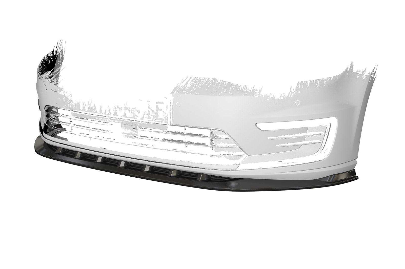 Lame de parechoc avant pour VW e-Golf toutes carrosseries (02/2014-12/2020) - Fabriqué en ABS (6 finitions au choix)