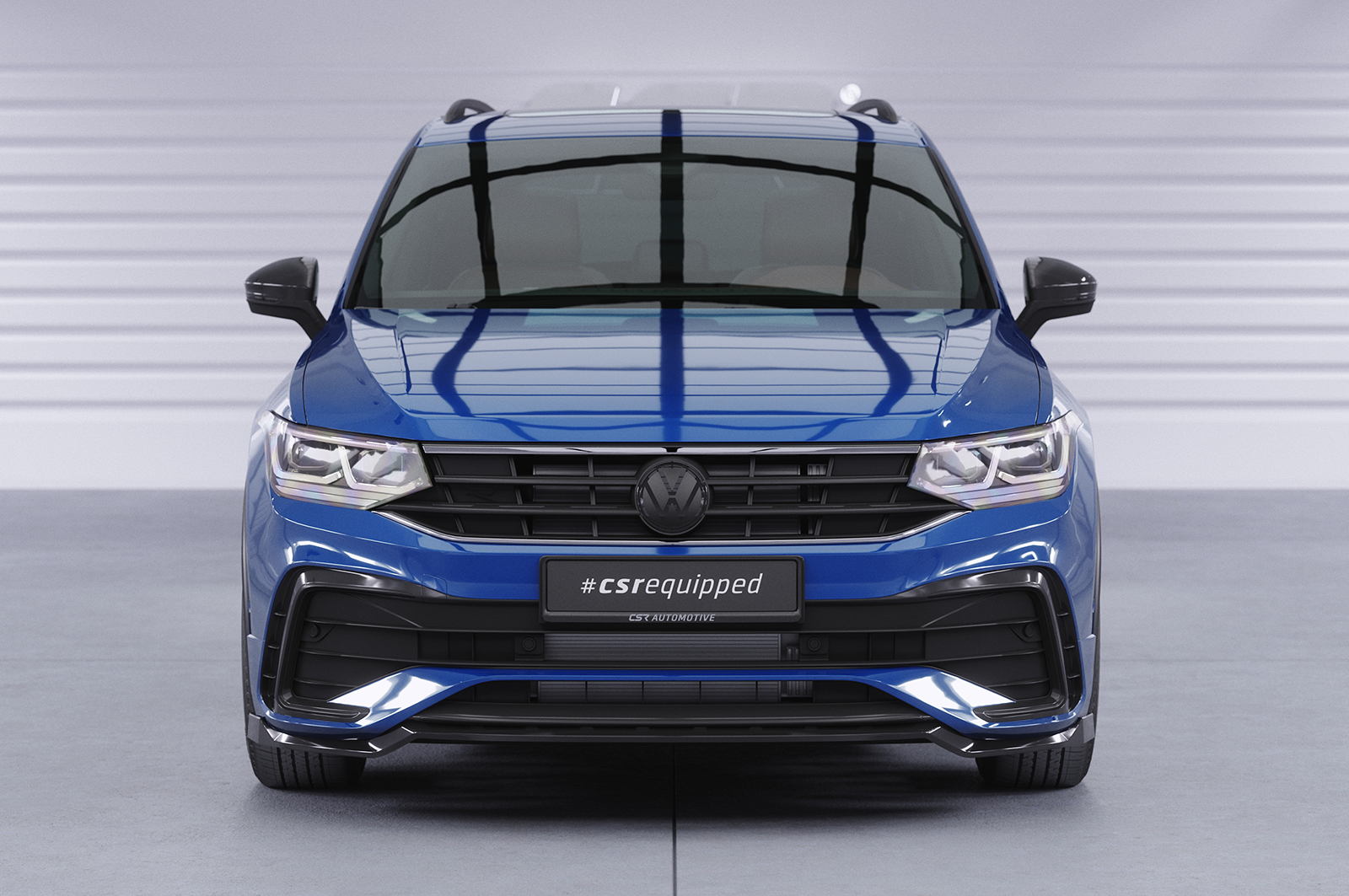 Lame de parechoc avant pour VW Tiguan II (Typ AD1) R-Line (facelift) (depuis 09/2020) - Fabriqué en ABS (6 finitions au choix)