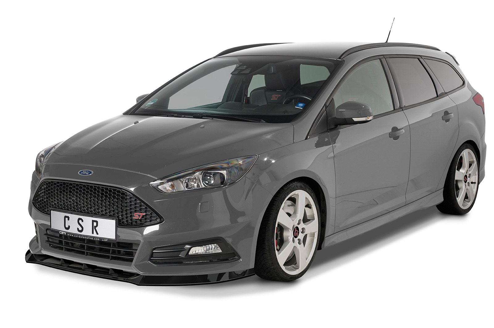 Lame de parechoc avant pour Ford Focus MK3 ST break (facelift) (2015-2018) - Fabriqué en ABS (6 finitions au choix)