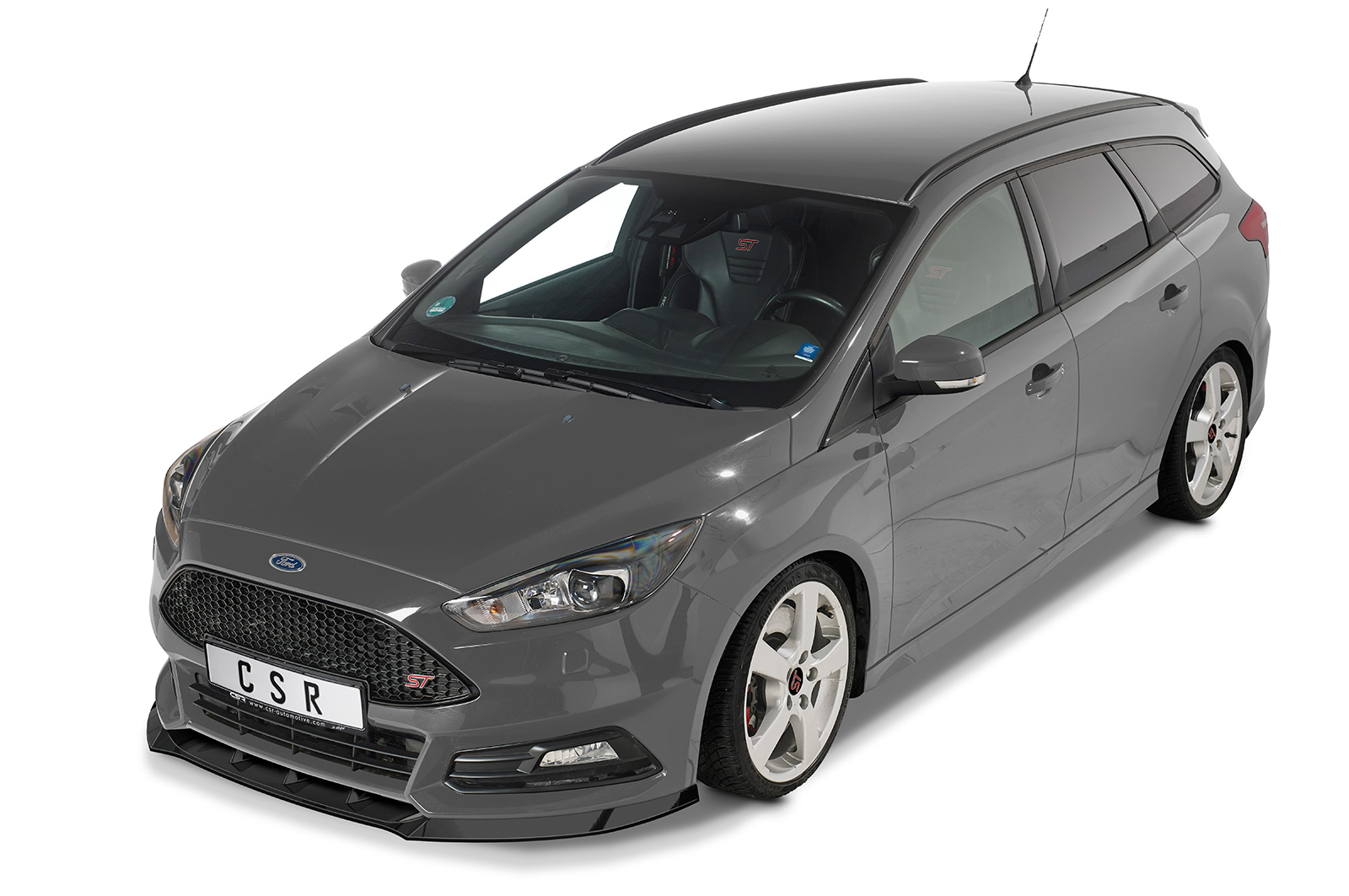 Lame de parechoc avant pour Ford Focus MK3 ST break (facelift) (2015-2018) - Fabriqué en ABS (6 finitions au choix)