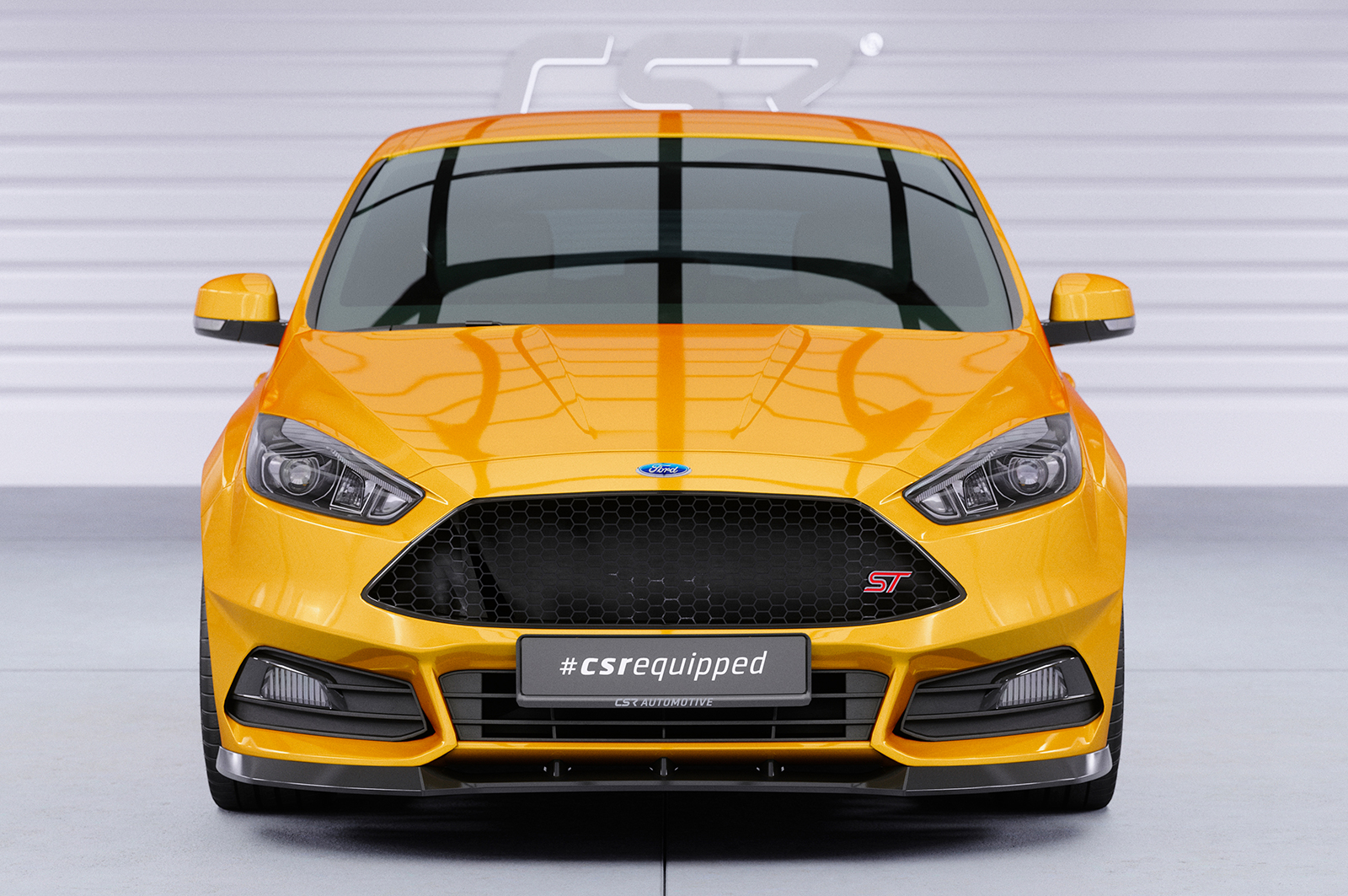 Lame de parechoc avant pour Ford Focus MK3 ST break (facelift) (2015-2018) - Fabriqué en ABS (6 finitions au choix)
