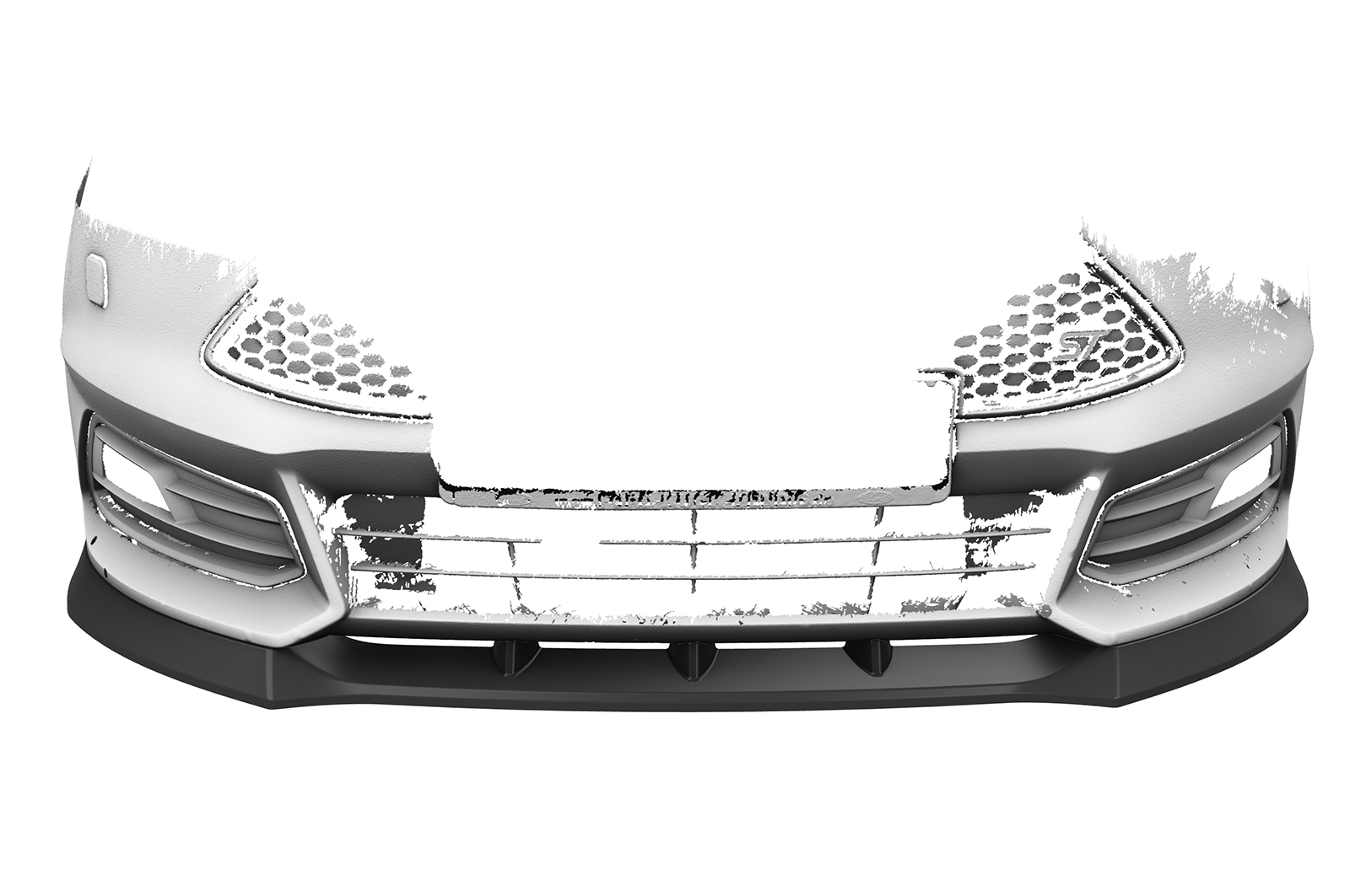Lame de parechoc avant pour Ford Focus MK3 ST break (facelift) (2015-2018) - Fabriqué en ABS (6 finitions au choix)