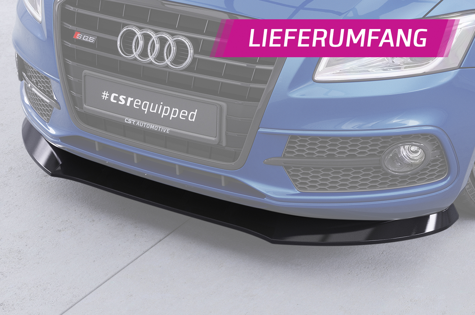 Lame de parechoc avant pour Audi SQ5 8R toutes carrosseries (2013-2017) - Fabriqué en ABS (6 finitions au choix)