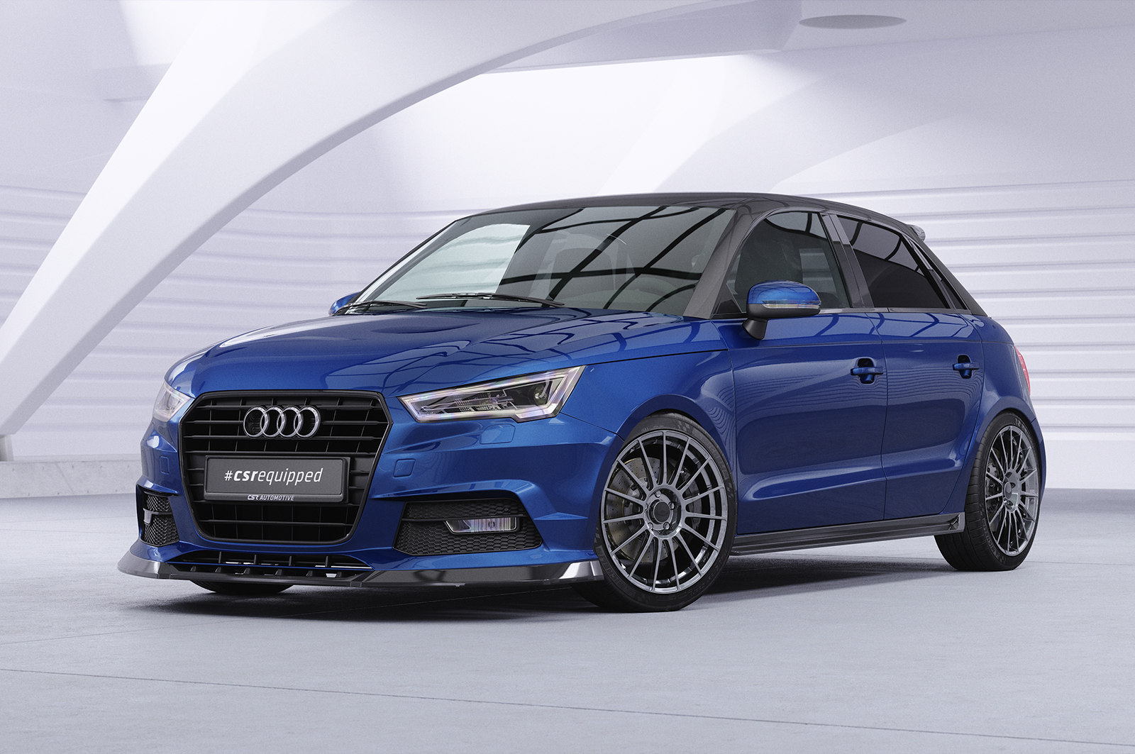 Lame de parechoc avant pour Audi A1 8X facelift (2015-2018) - Fabriqué en ABS (6 finitions au choix)