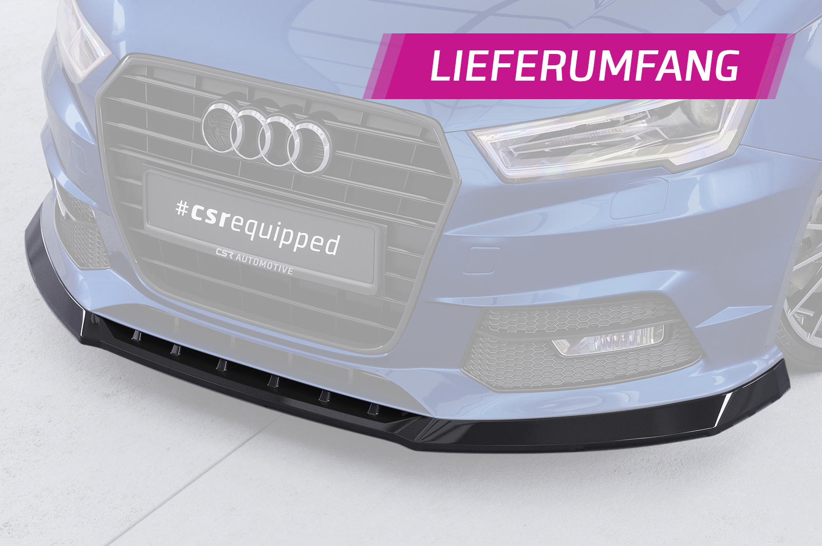 Lame de parechoc avant pour Audi A1 8X facelift (2015-2018) - Fabriqué en ABS (6 finitions au choix)