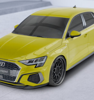 Lame de parechoc avant pour Audi S3 8Y toutes carrosseries (préfacelift) (2020-2024) - Fabriqué en ABS (6 finitions au choix)