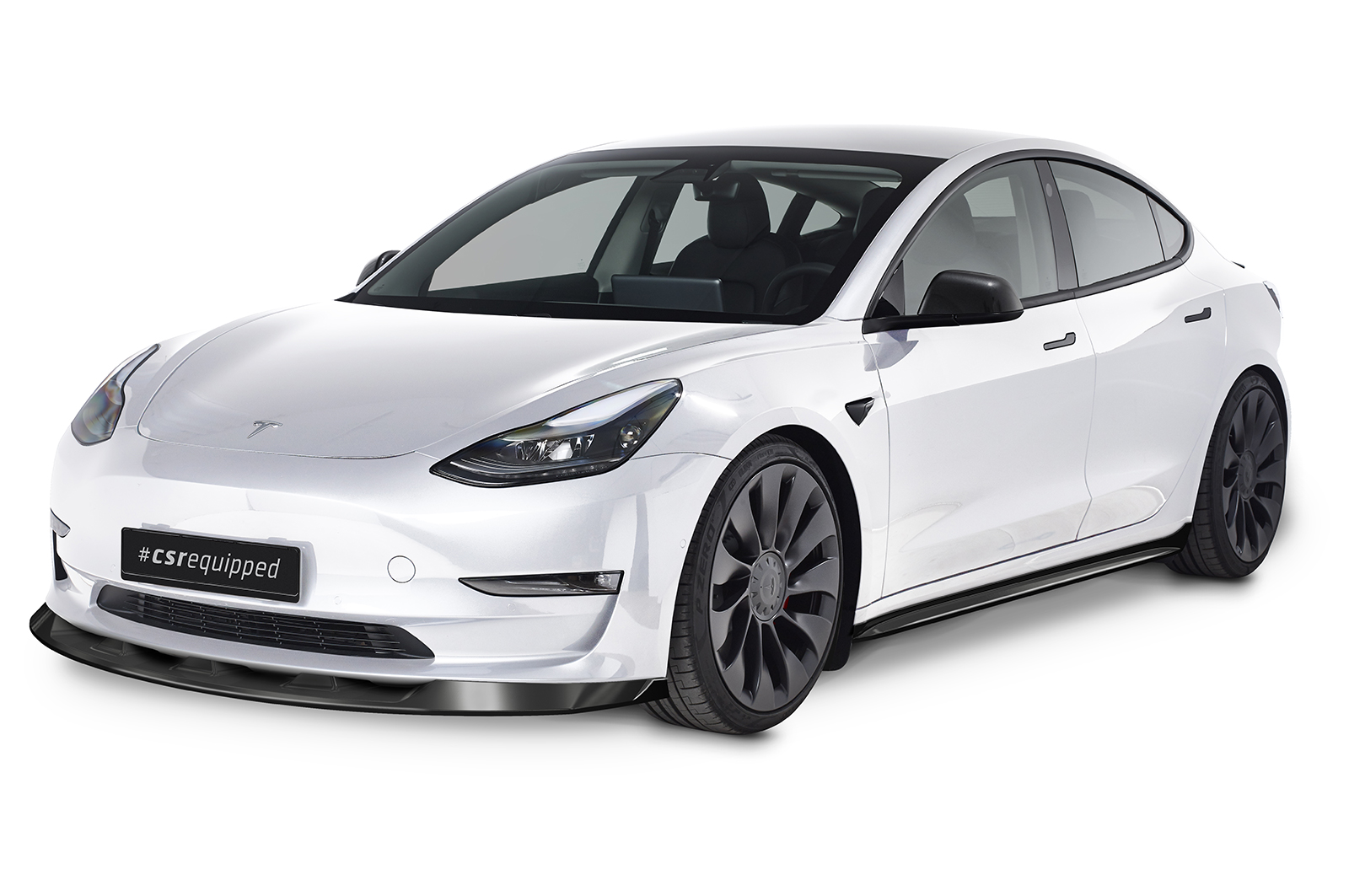 Lame de parechoc avant pour Tesla Model 3 toutes carrosseries (depuis 2017) - Fabriqué en ABS (6 finitions au choix)