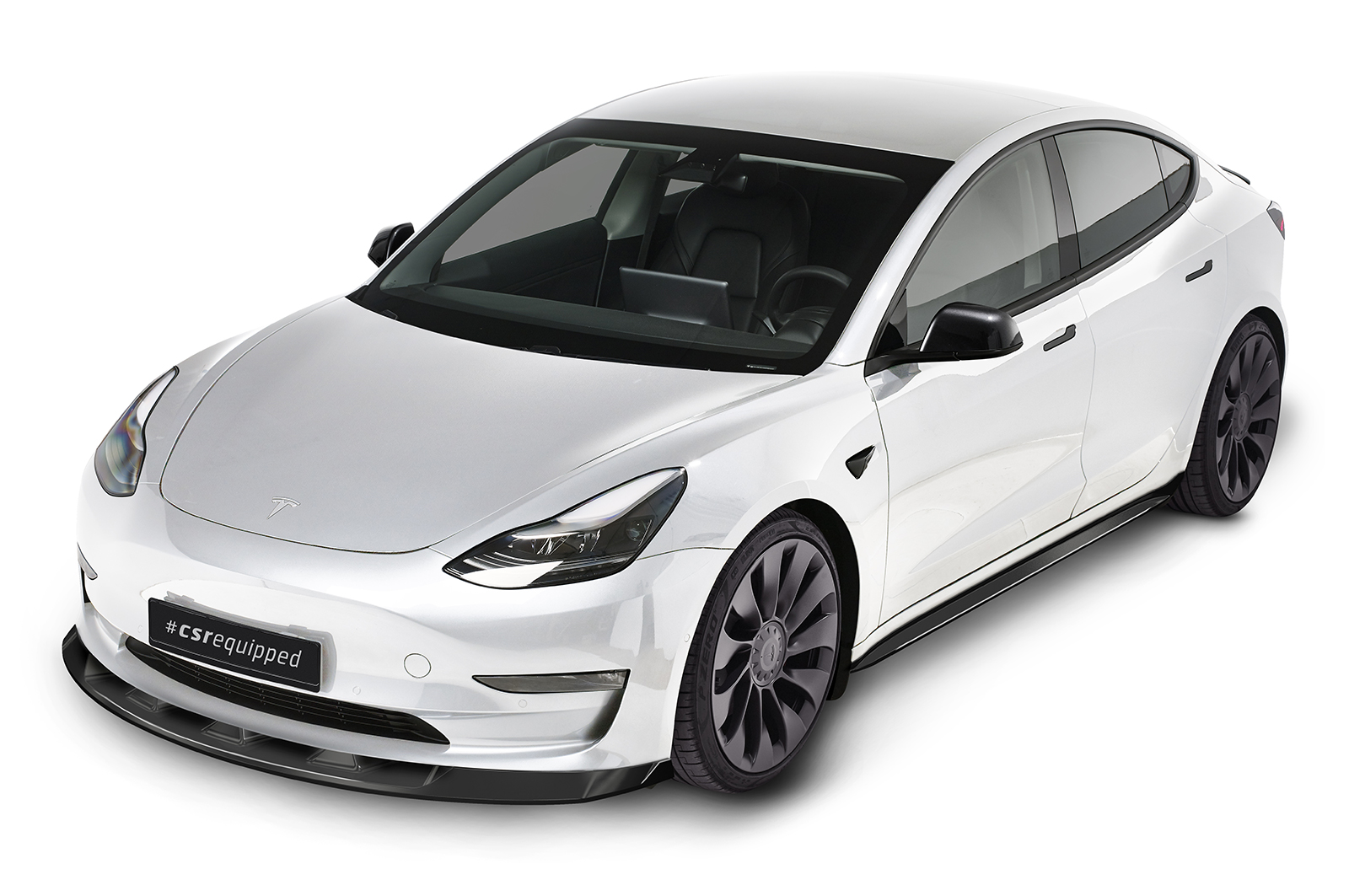 Lame de parechoc avant pour Tesla Model 3 toutes carrosseries (depuis 2017) - Fabriqué en ABS (6 finitions au choix)