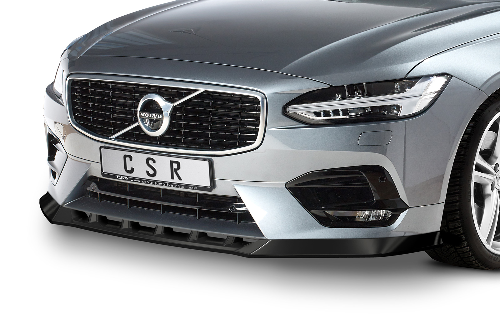 Lame de parechoc avant pour Volvo S90 toutes carrosseries préfacelift (2016-02/2020) - Fabriqué en ABS (6 finitions au choix)