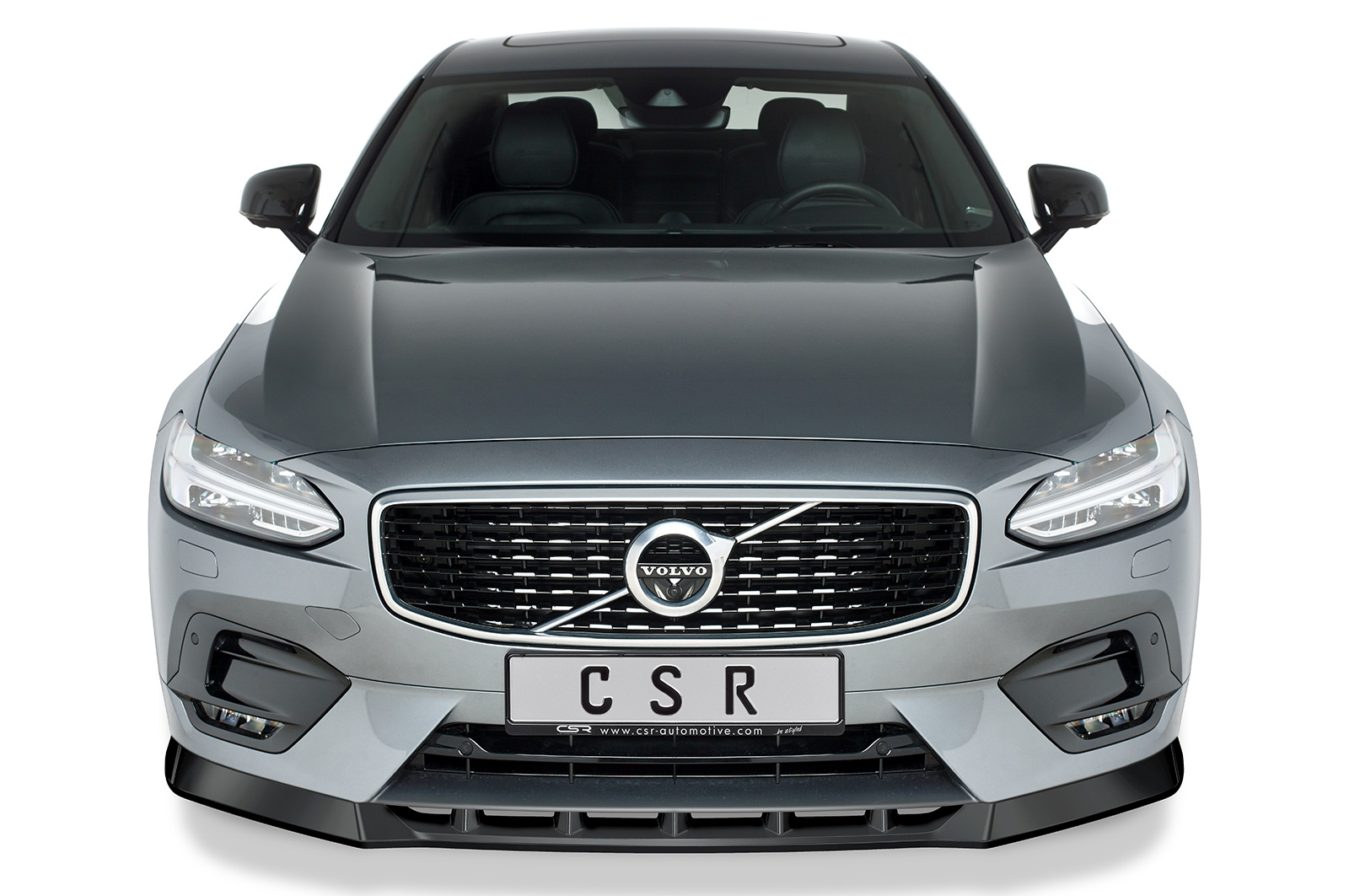 Lame de parechoc avant pour Volvo S90 toutes carrosseries préfacelift (2016-02/2020) - Fabriqué en ABS (6 finitions au choix)