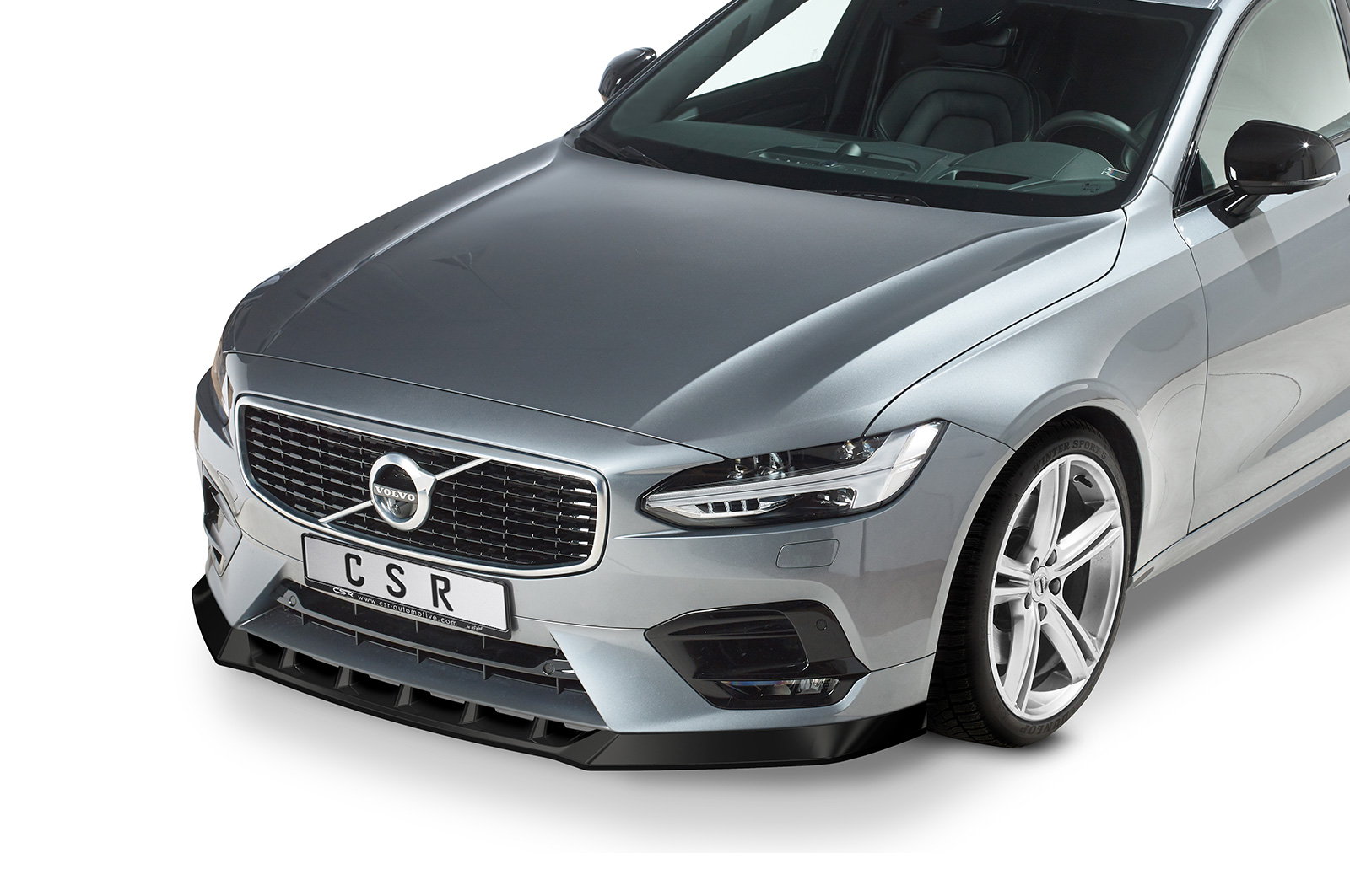 Lame de parechoc avant pour Volvo S90 toutes carrosseries préfacelift (2016-02/2020) - Fabriqué en ABS (6 finitions au choix)