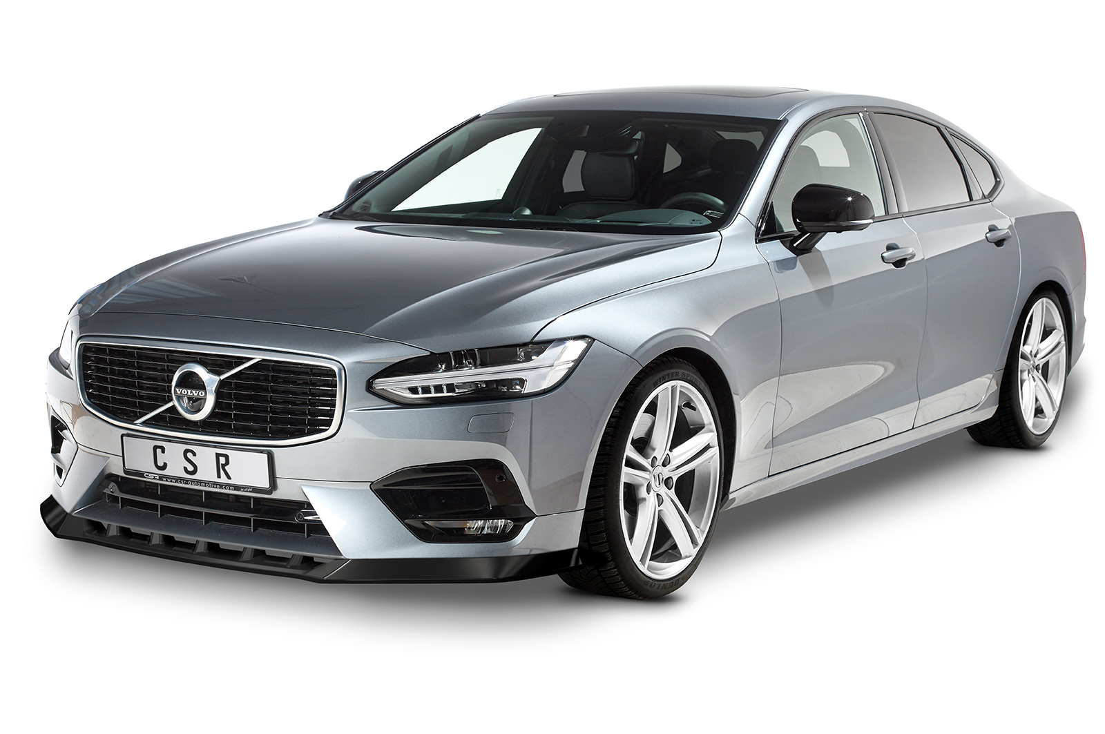 Lame de parechoc avant pour Volvo S90 toutes carrosseries préfacelift (2016-02/2020) - Fabriqué en ABS (6 finitions au choix)